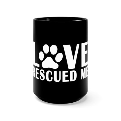 Cat Love Rescued Me Mug | Cat Lover's Mug | Perfect gift for the cat lover in your family! | Multiple Colors Available