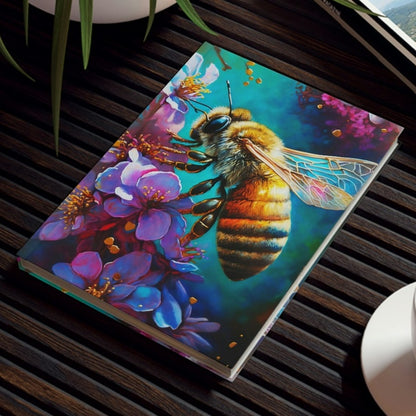Bee and Flowers Hard Backed Journal