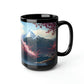 Cherry Blossoms Mountain Scene - 15 oz Coffee Mug