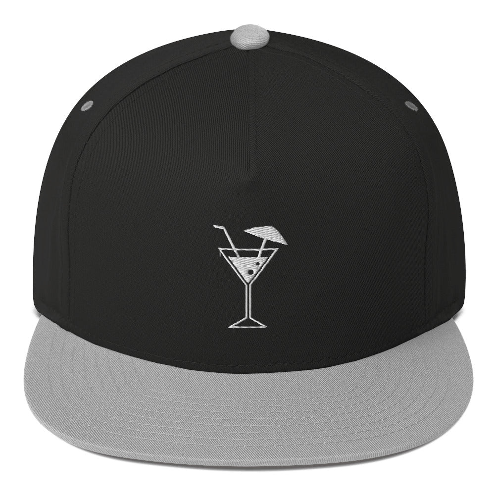 Cocktail Party Flat Bill Cap for the Fun Loving Hipster | Five Panel Hat