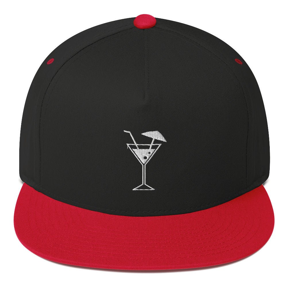 Cocktail Party Flat Bill Cap for the Fun Loving Hipster | Five Panel Hat