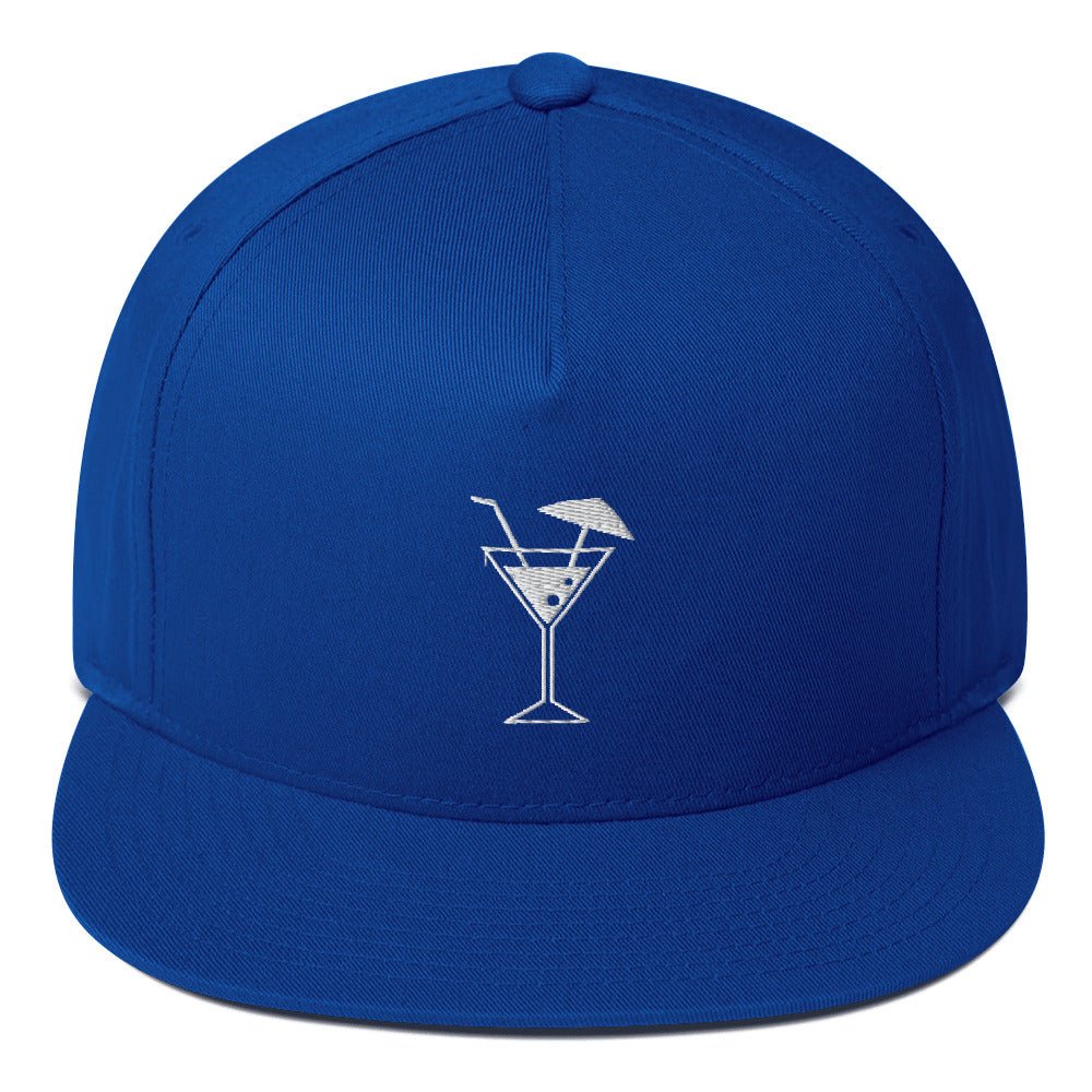 Cocktail Party Flat Bill Cap for the Fun Loving Hipster | Five Panel Hat