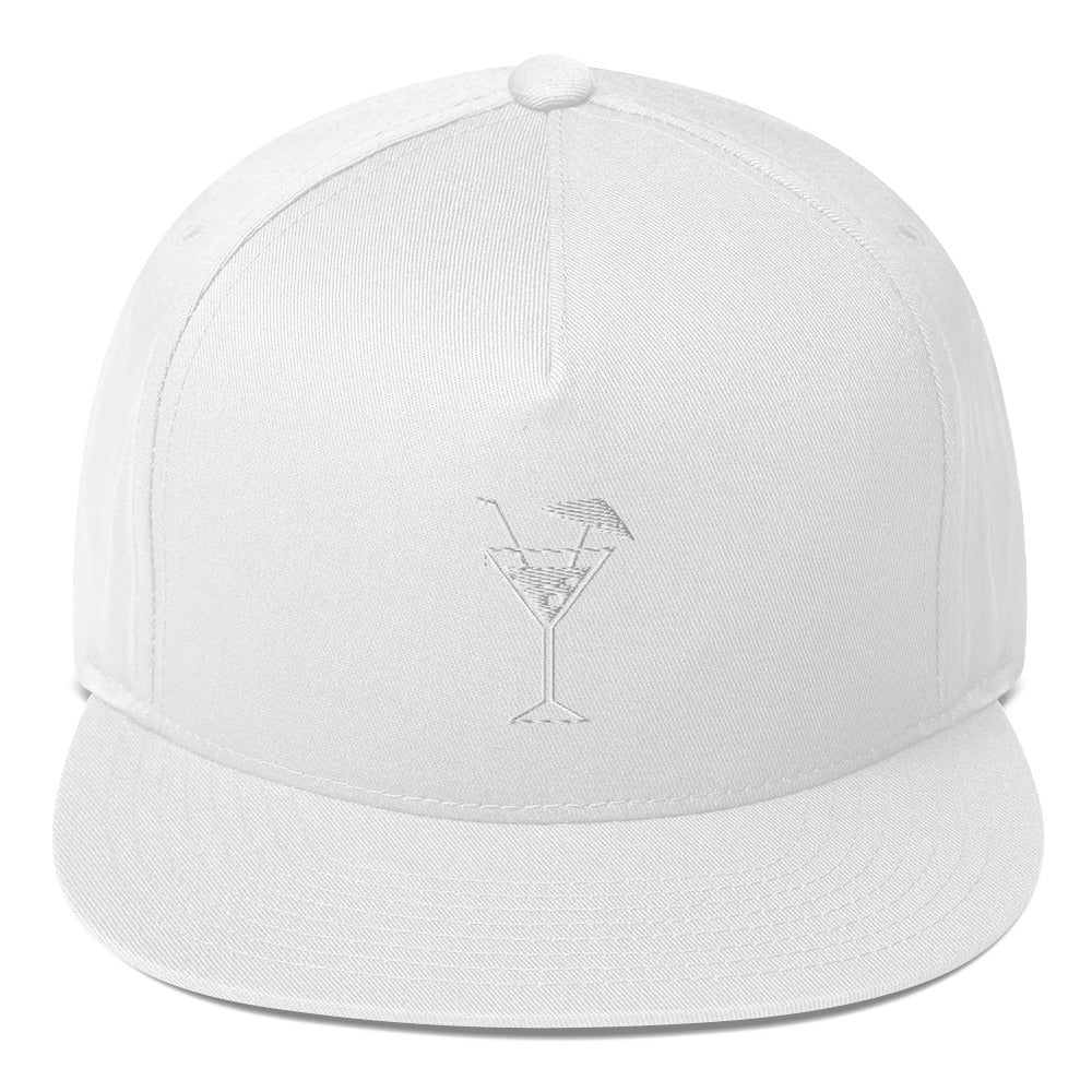 Cocktail Party Flat Bill Cap for the Fun Loving Hipster | Five Panel Hat