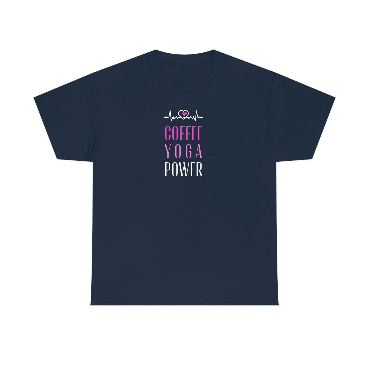 Coffee Yoga Power Heavy Cotton Tee