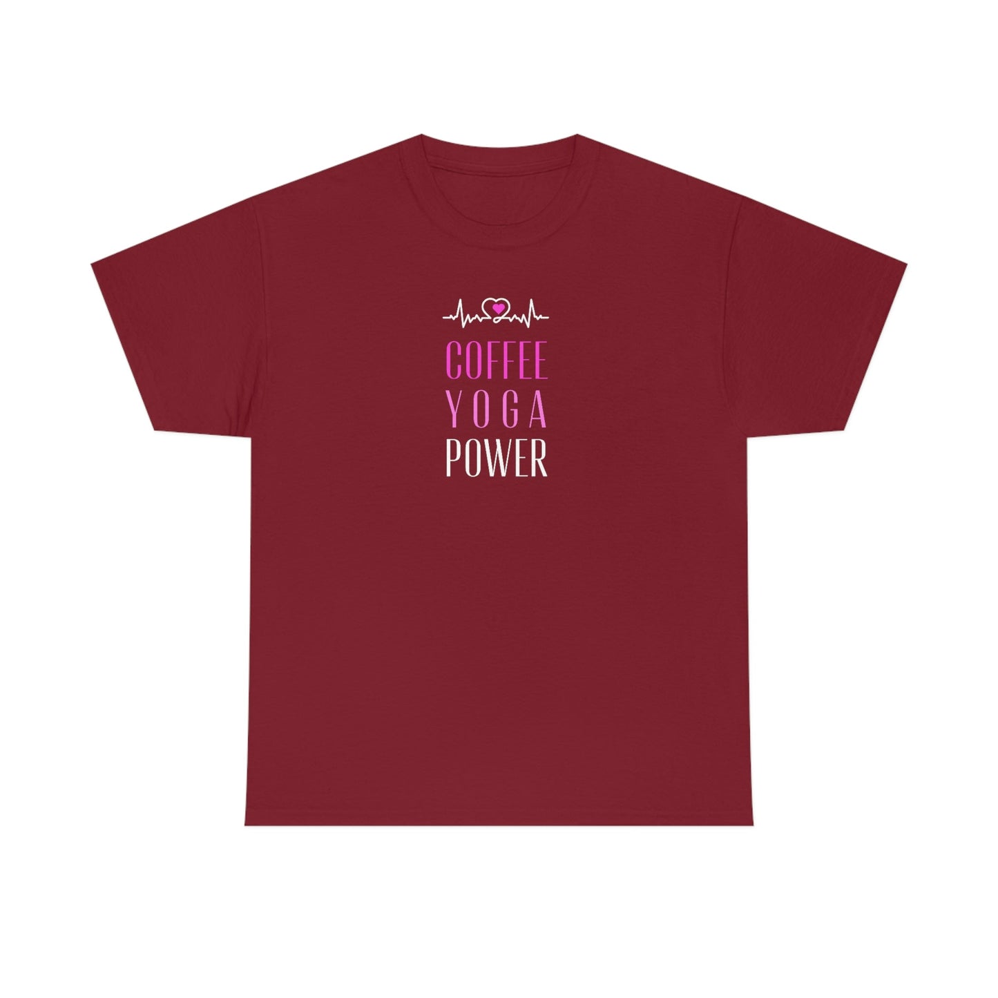 Coffee Yoga Power Heavy Cotton Tee