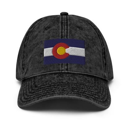 Colorado Flag Vintage Cotton Twill Cap