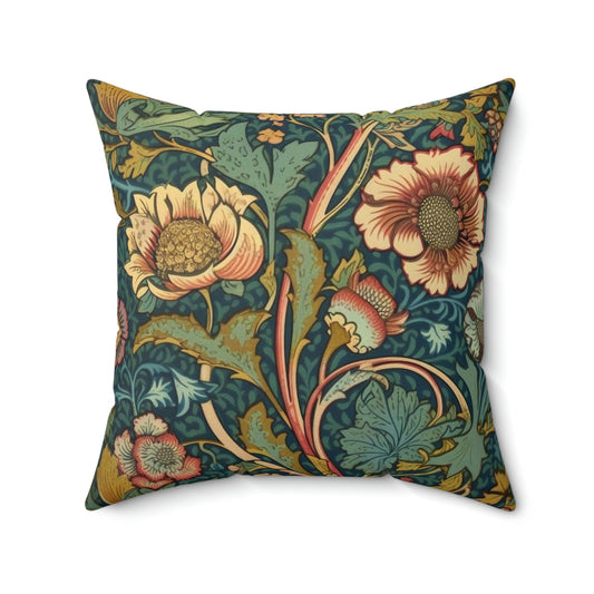 Cottagecore Floral Design Spun Polyester Square Pillow