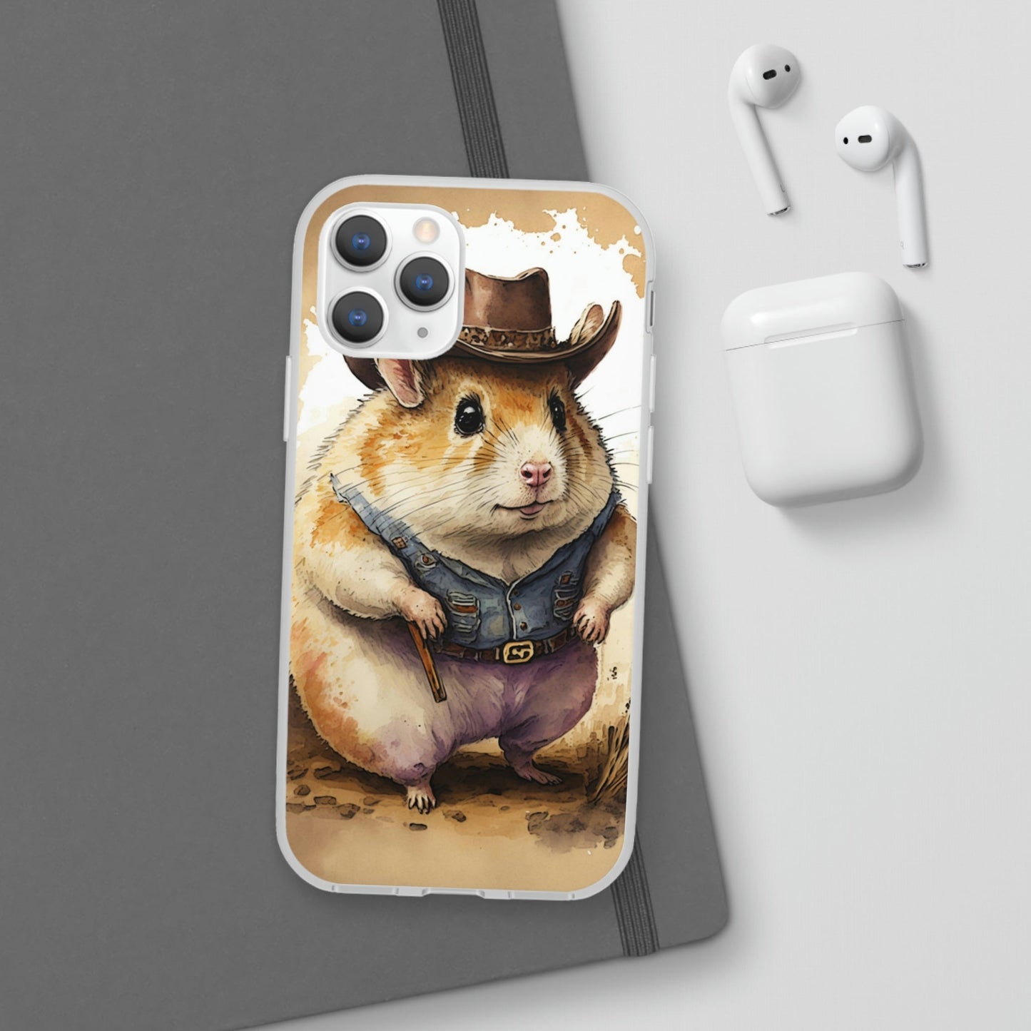 Cowboy Hamster Flexi Phone Cases