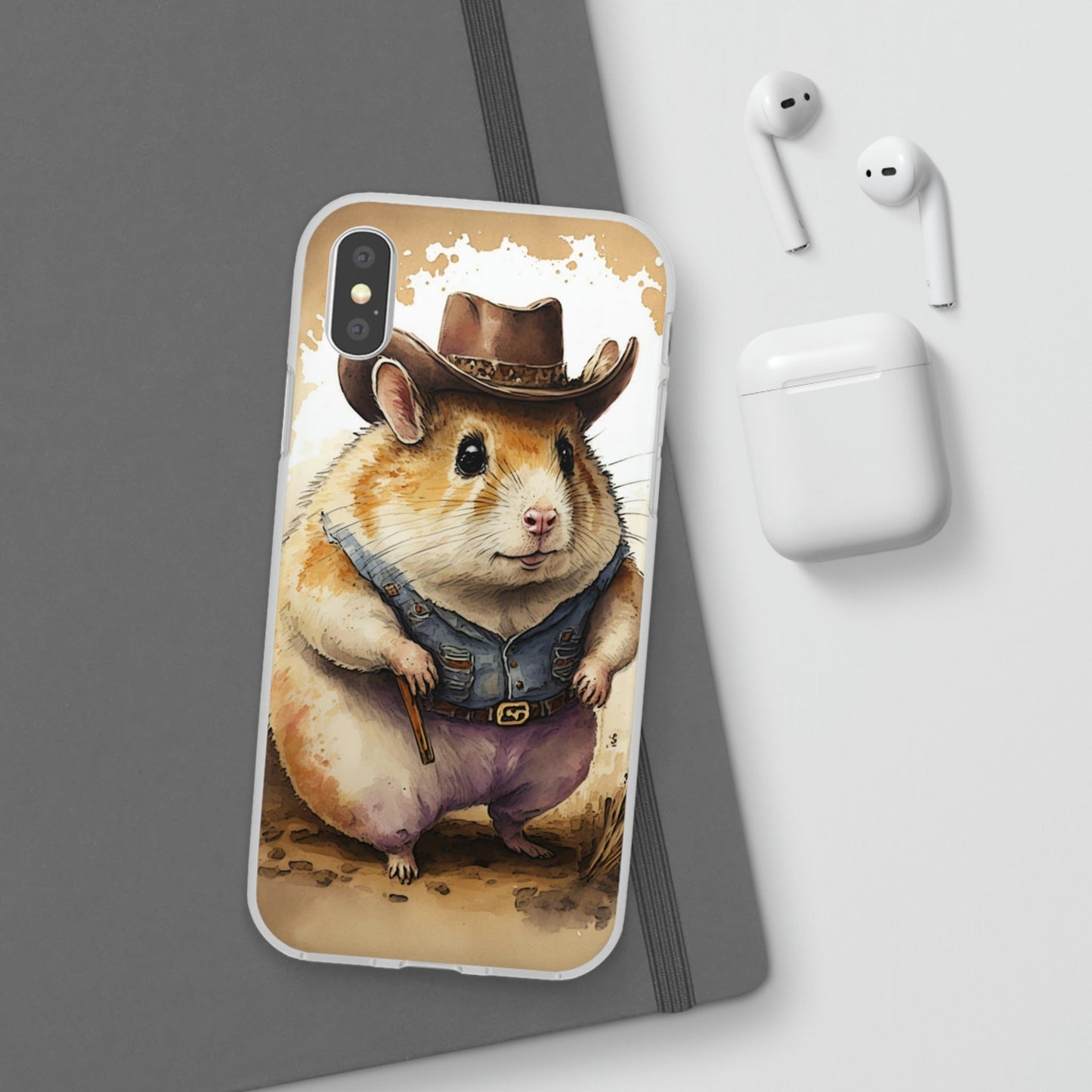 Cowboy Hamster Flexi Phone Cases