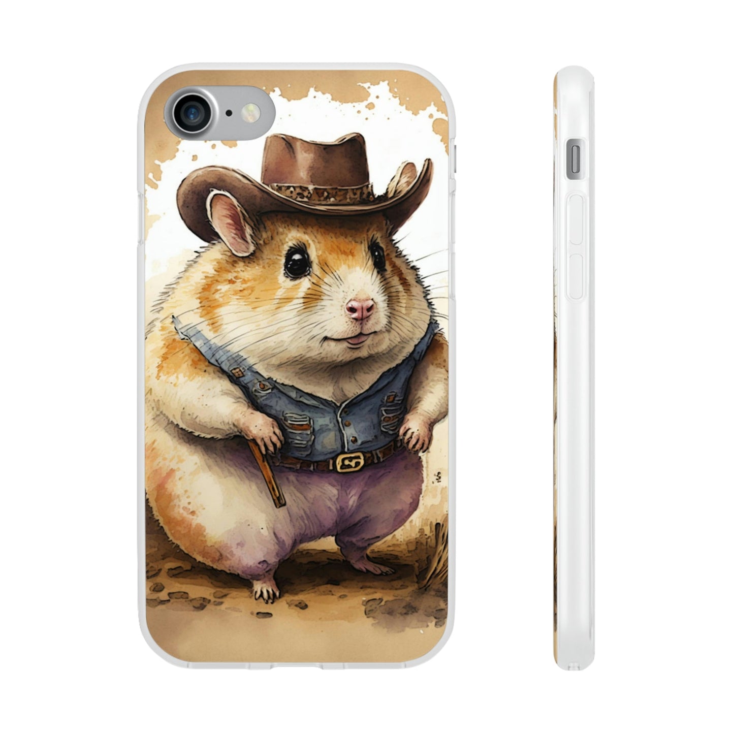 Cowboy Hamster Flexi Phone Cases