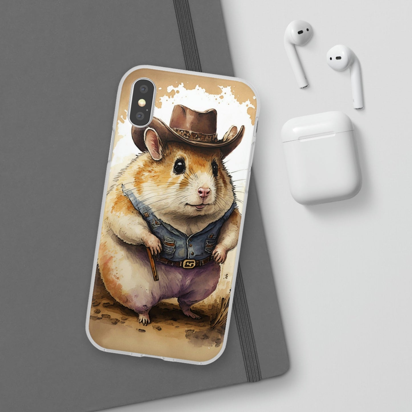 Cowboy Hamster Flexi Phone Cases