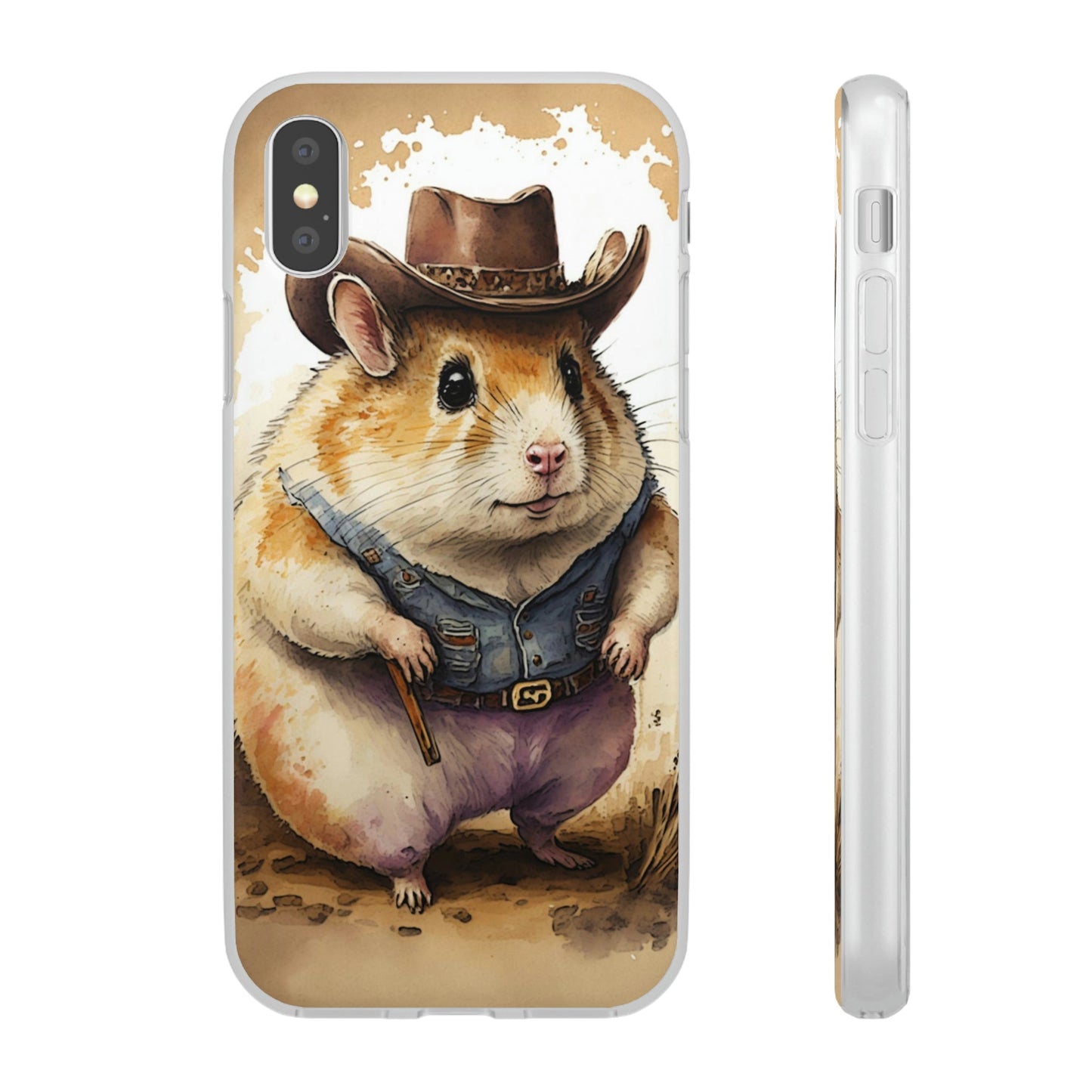 Cowboy Hamster Flexi Phone Cases