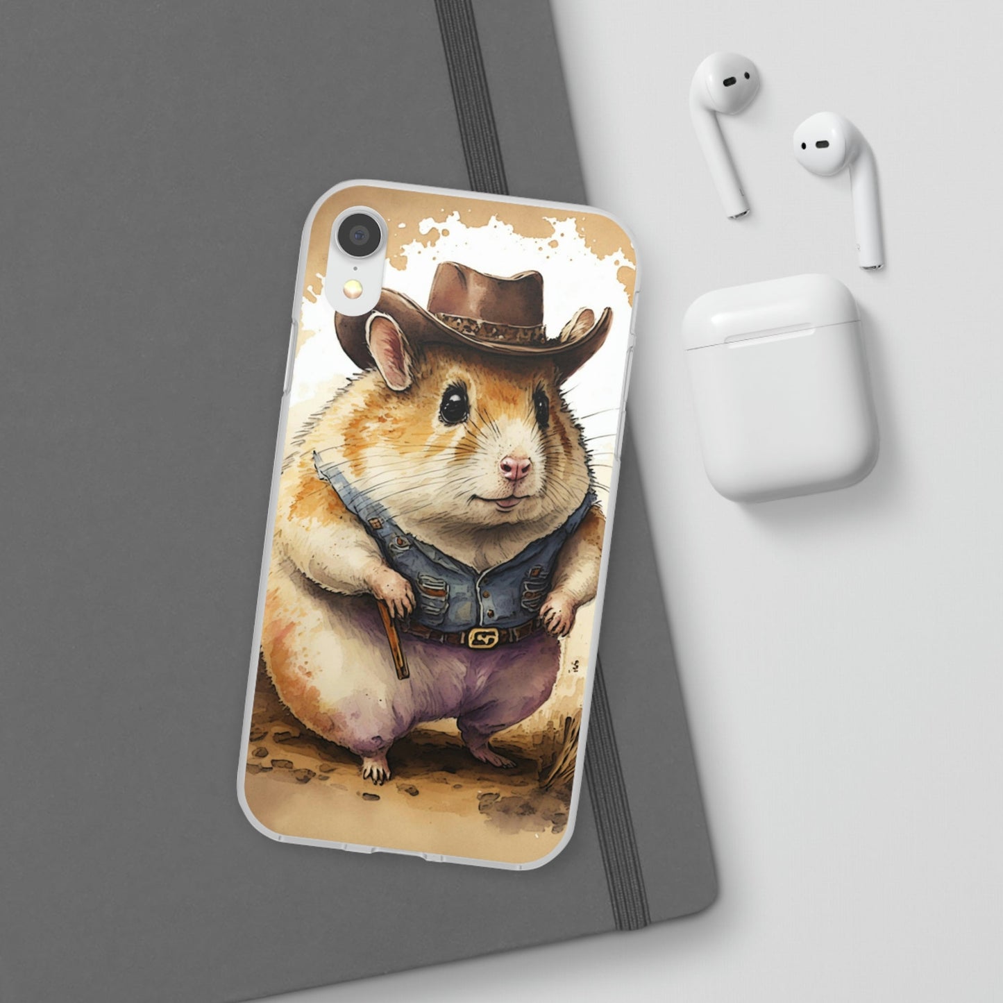 Cowboy Hamster Flexi Phone Cases