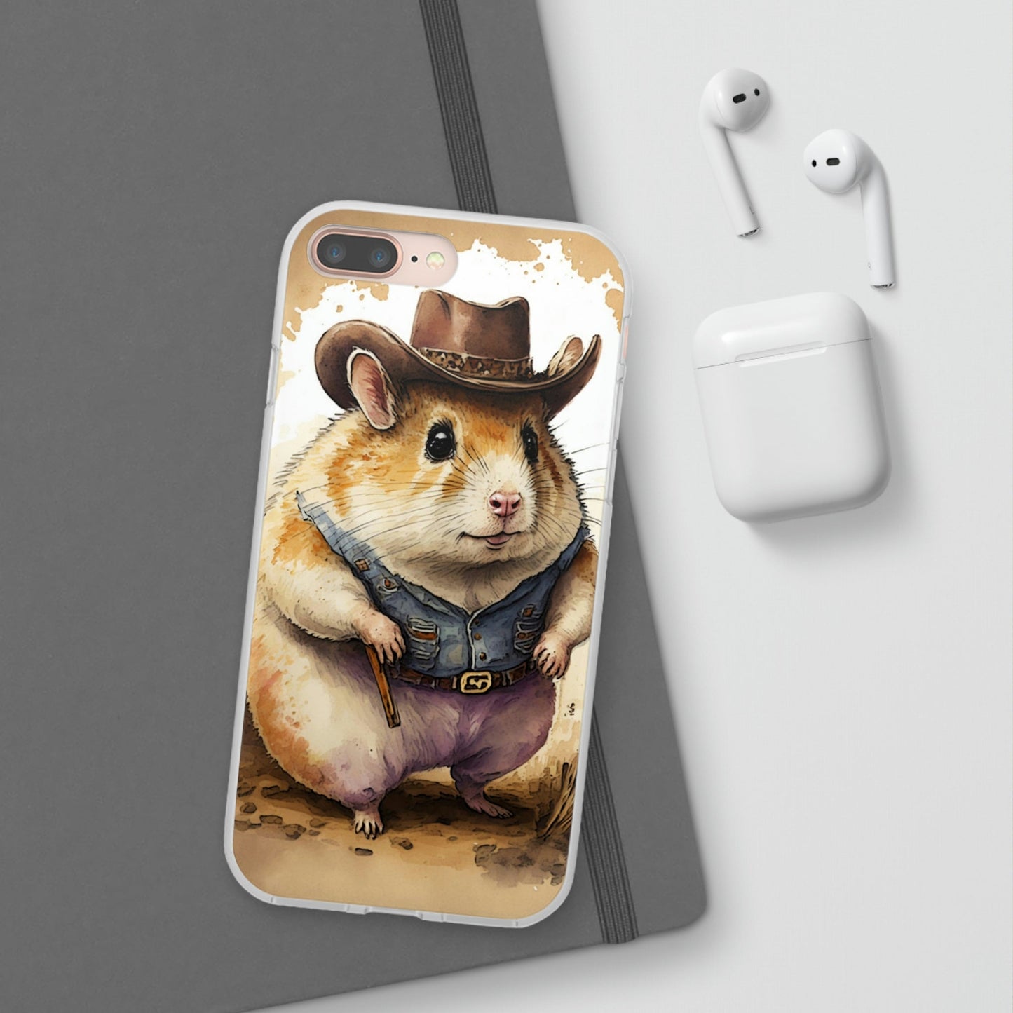 Cowboy Hamster Flexi Phone Cases