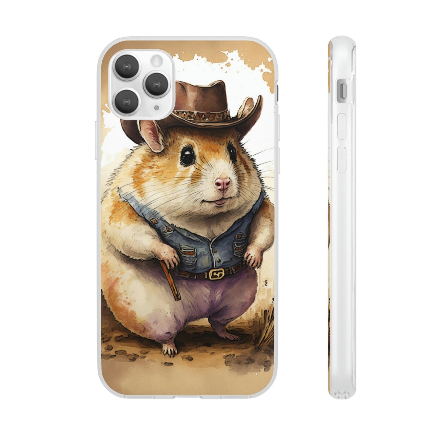 Cowboy Hamster Flexi Phone Cases