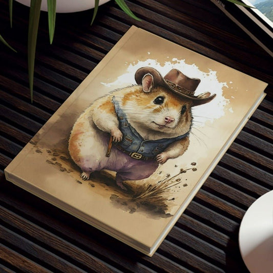 Cowboy Hamster Hard Backed Journal