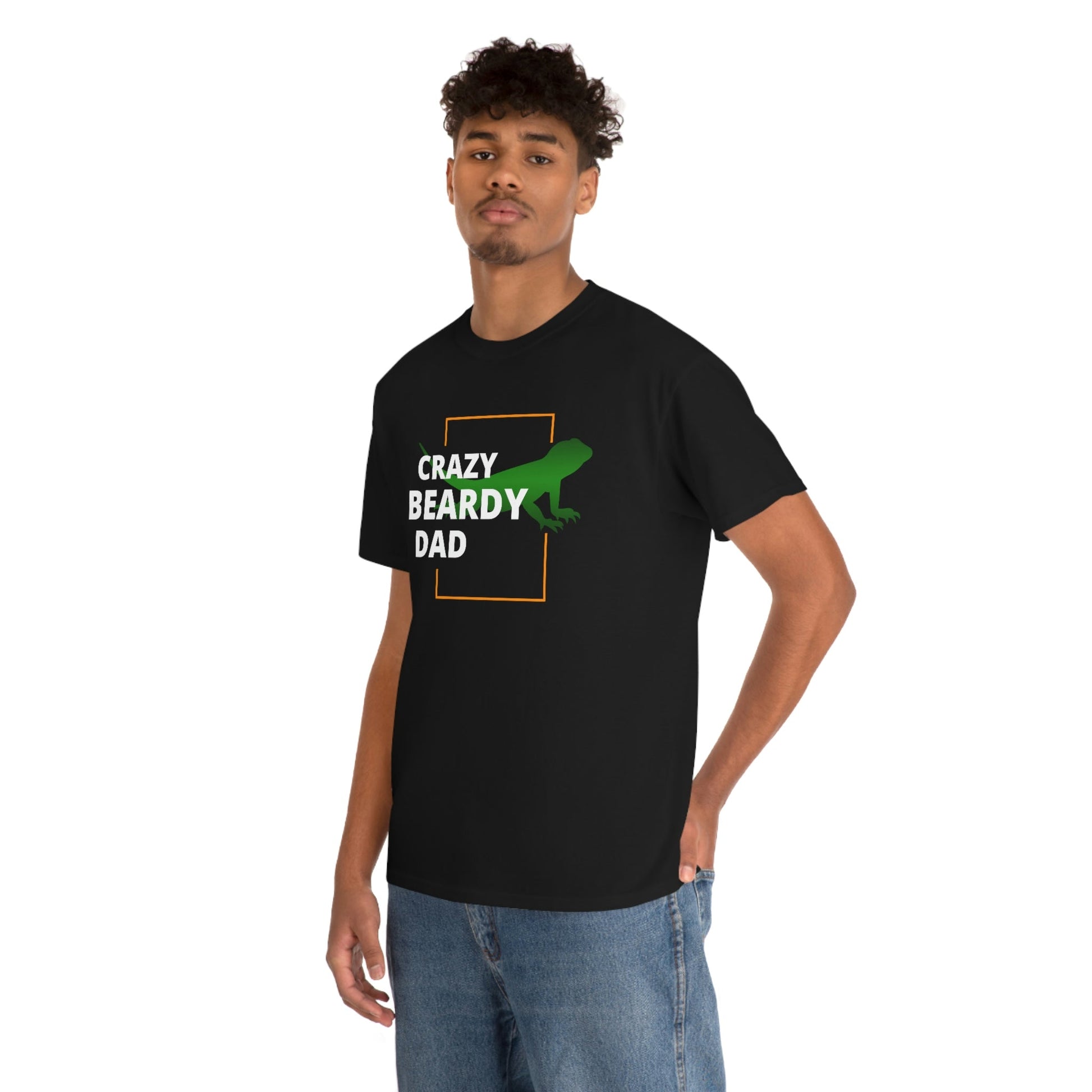 Crazy Beardy Dad Heavy Cotton T-Shirt