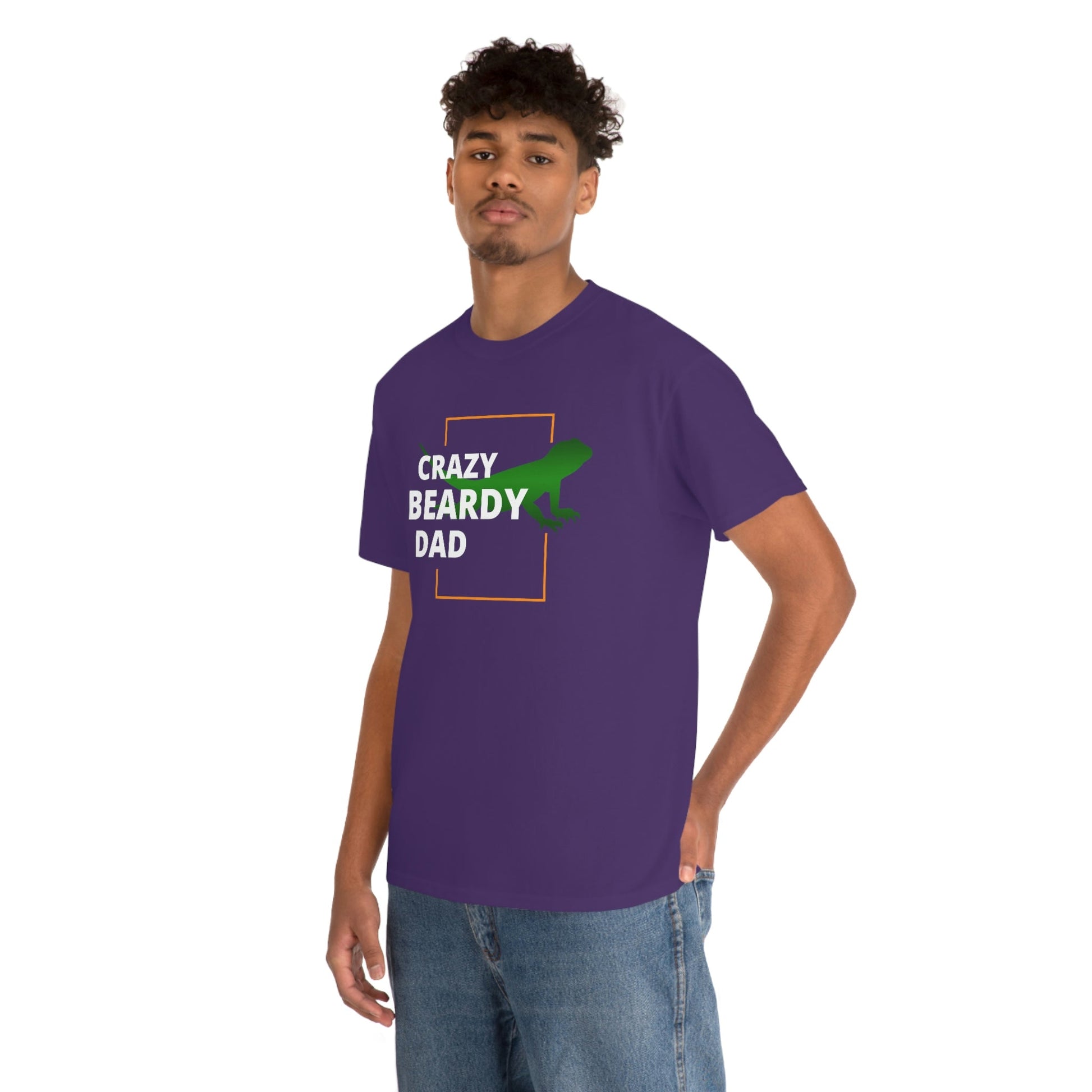 Crazy Beardy Dad Heavy Cotton T-Shirt