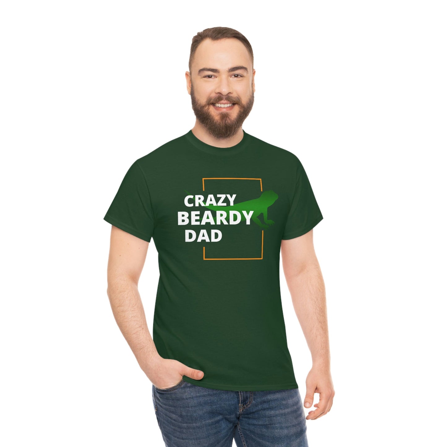 Crazy Beardy Dad Heavy Cotton T-Shirt