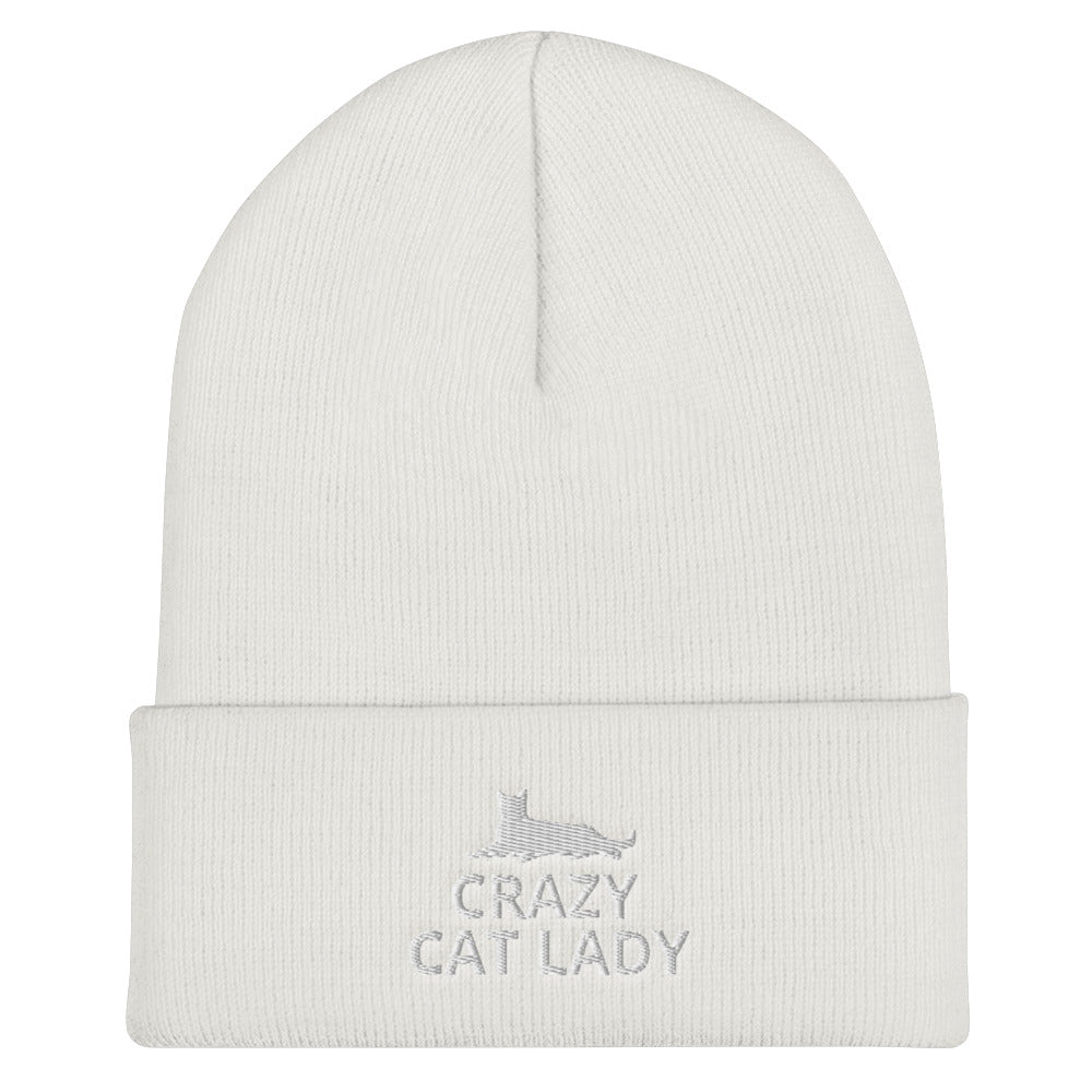 Crazy Cat Lady Cuffed Beanie | Perfect gift for the cat lover in your family!| Multiple Hat Colors Available