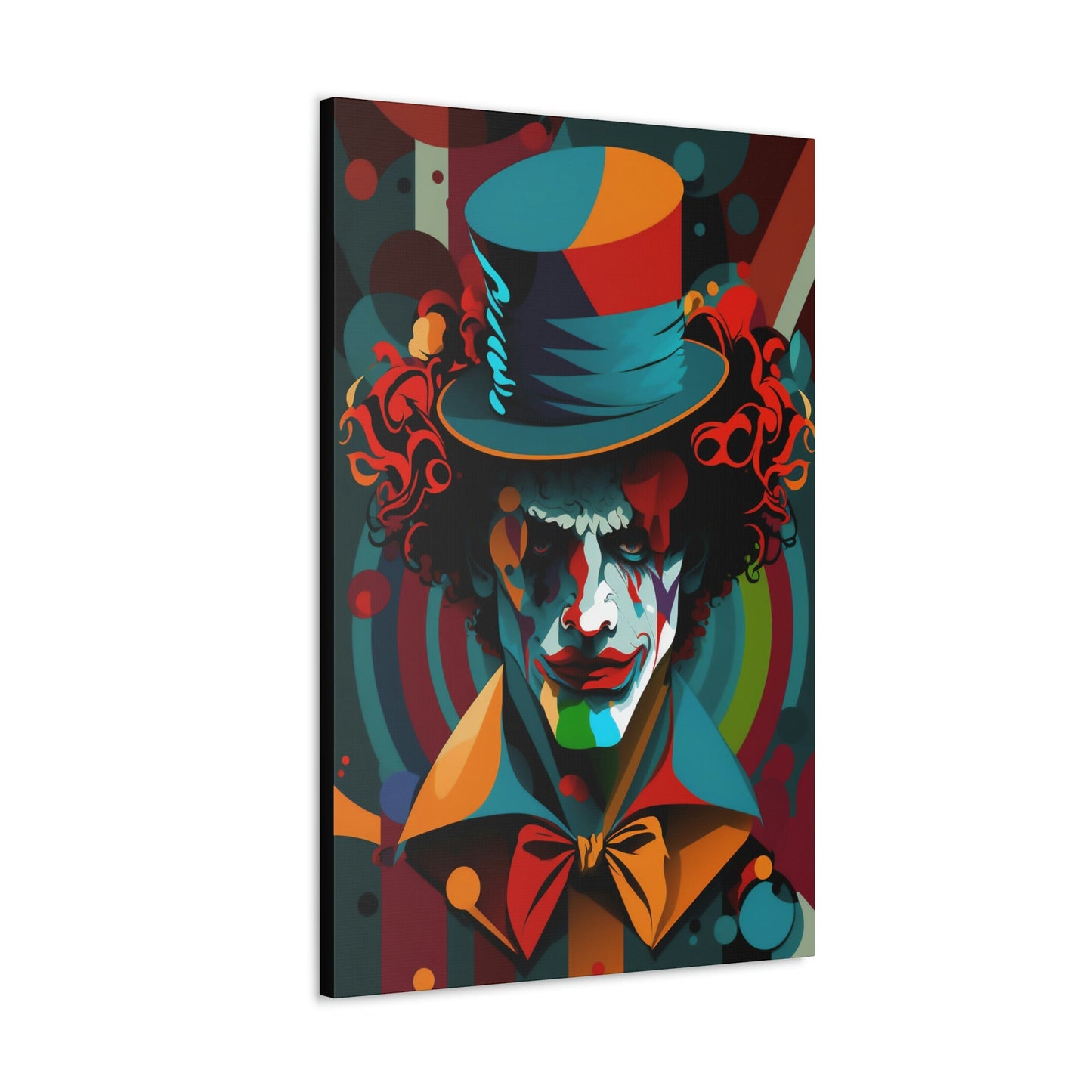 Crazy Insane Evil Spooky Clowns – Mr. Terrifier the Clown from Hell Canvas Gallery Wraps