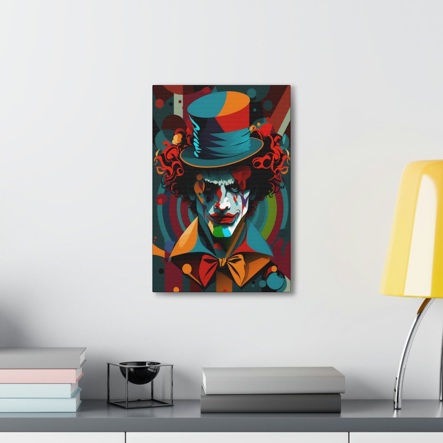Crazy Insane Evil Spooky Clowns – Mr. Terrifier the Clown from Hell Canvas Gallery Wraps