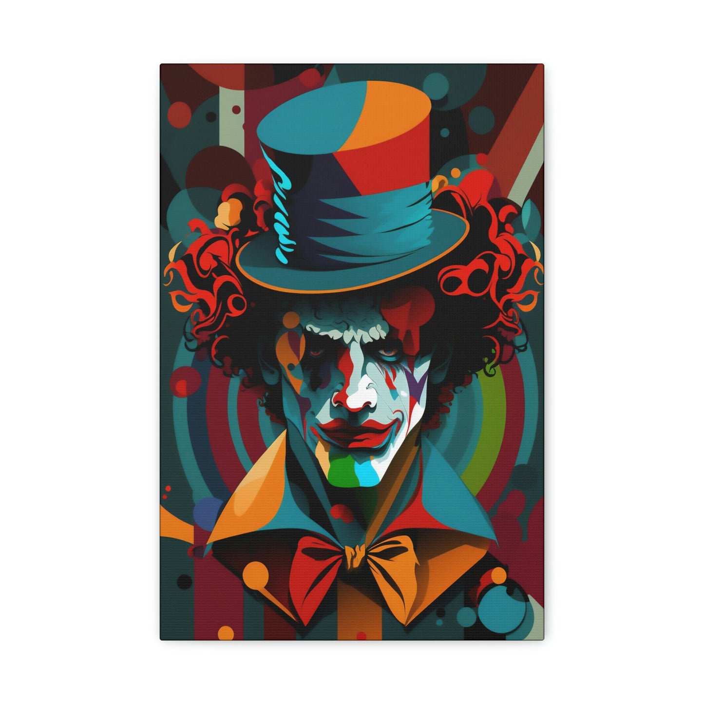 Crazy Insane Evil Spooky Clowns – Mr. Terrifier the Clown from Hell Canvas Gallery Wraps