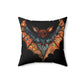 Cute Gothic Bat Design Square Pillow - Goblincore Goth Style Gift for Yourself or Your Witchy Loved Ones
