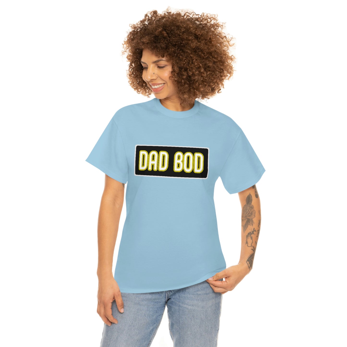 Dad Bod Unisex Heavy Cotton Tee Father Daddy Body Joke fun funny Present Gift