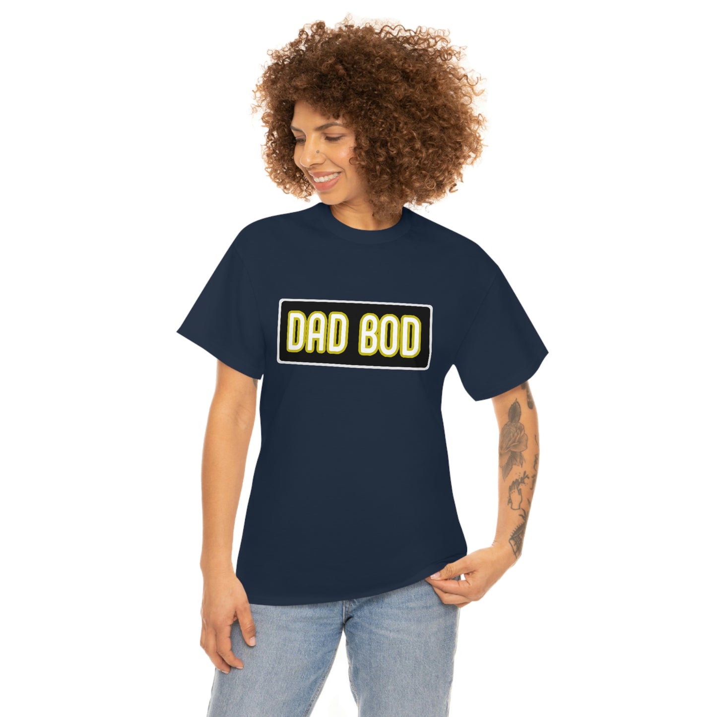 Dad Bod Unisex Heavy Cotton Tee Father Daddy Body Joke fun funny Present Gift