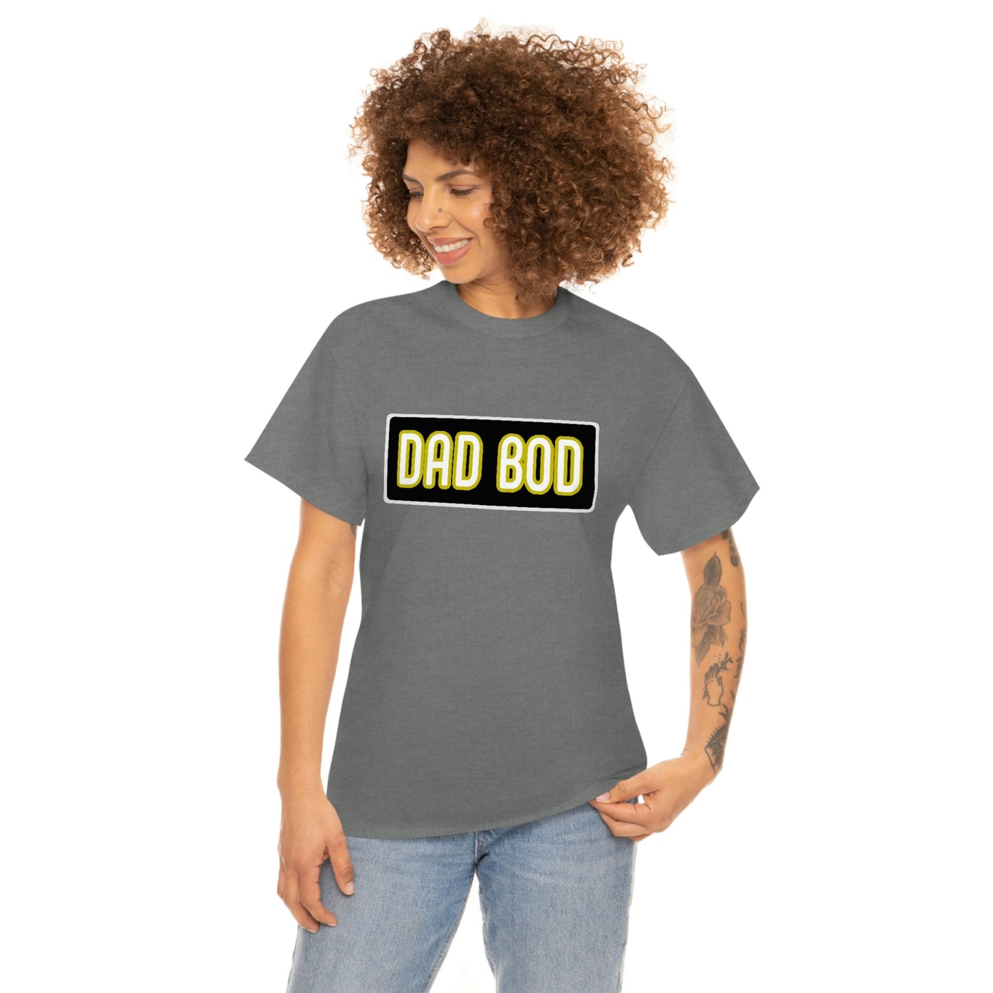 Dad Bod Unisex Heavy Cotton Tee Father Daddy Body Joke fun funny Present Gift