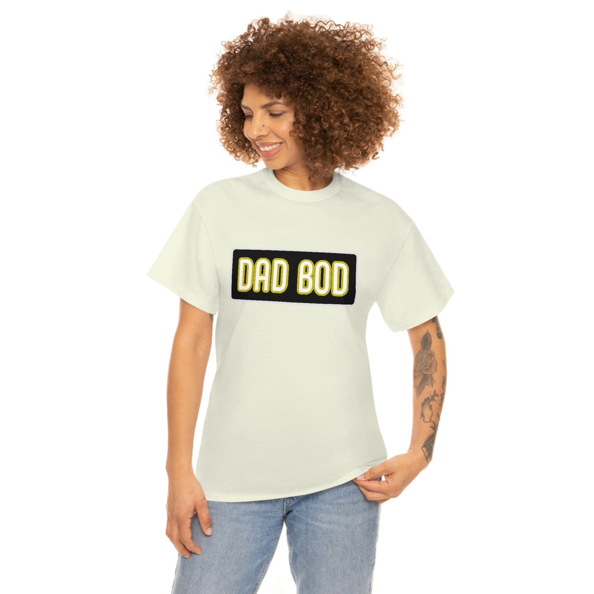 Dad Bod Unisex Heavy Cotton Tee Father Daddy Body Joke fun funny Present Gift