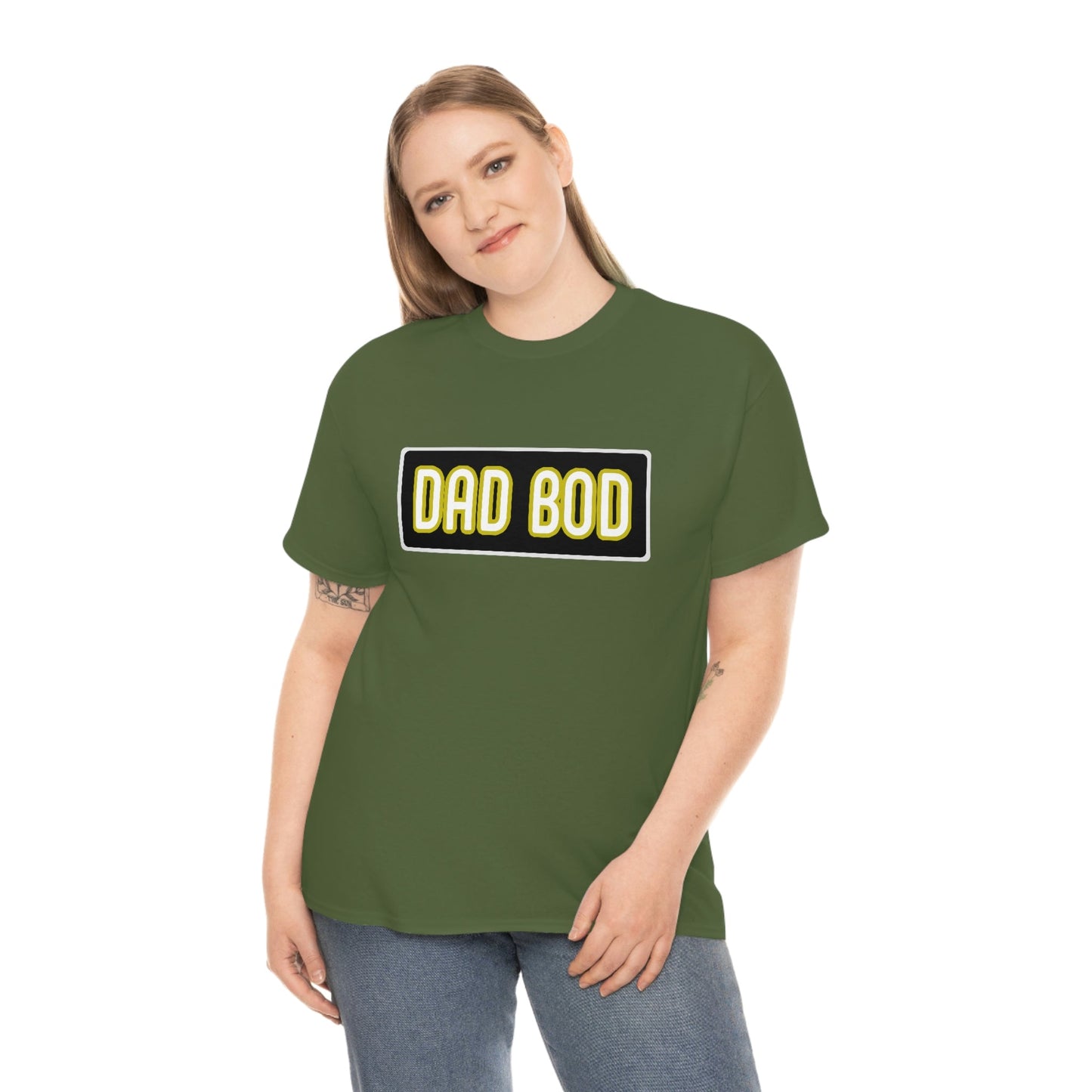 Dad Bod Unisex Heavy Cotton Tee Father Daddy Body Joke fun funny Present Gift