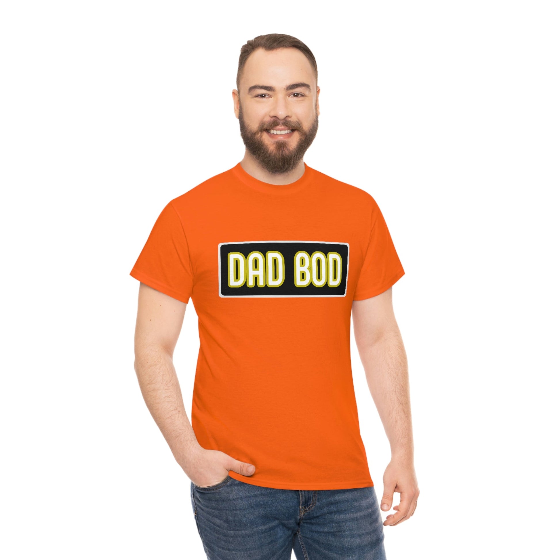 Dad Bod Unisex Heavy Cotton Tee Father Daddy Body Joke fun funny Present Gift