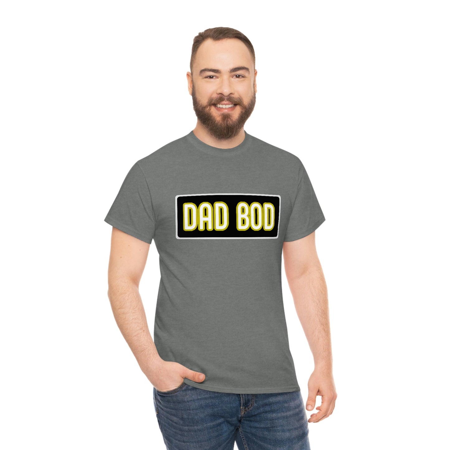 Dad Bod Unisex Heavy Cotton Tee Father Daddy Body Joke fun funny Present Gift