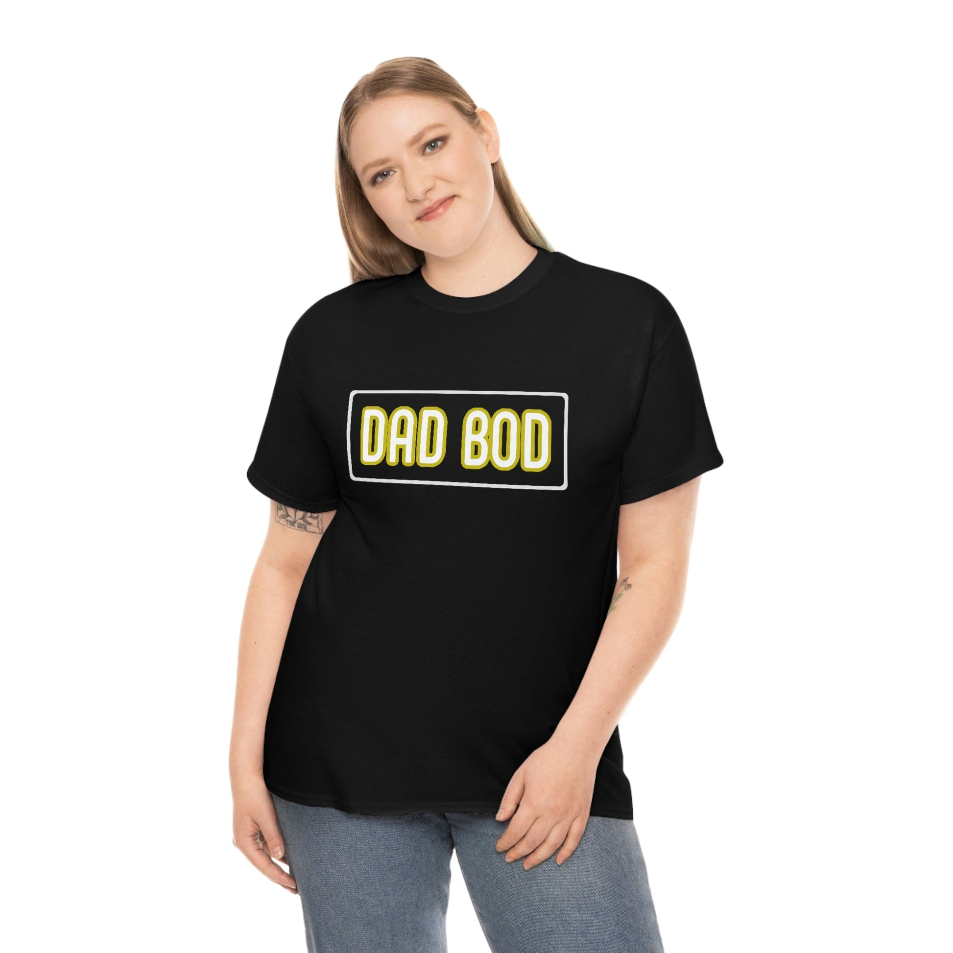 Dad Bod Unisex Heavy Cotton Tee Father Daddy Body Joke fun funny Present Gift