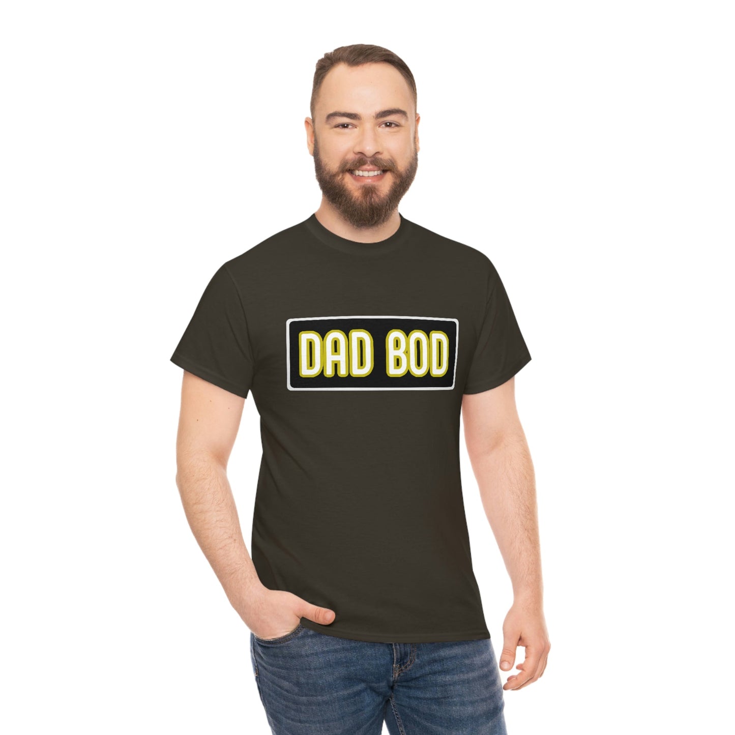 Dad Bod Unisex Heavy Cotton Tee Father Daddy Body Joke fun funny Present Gift