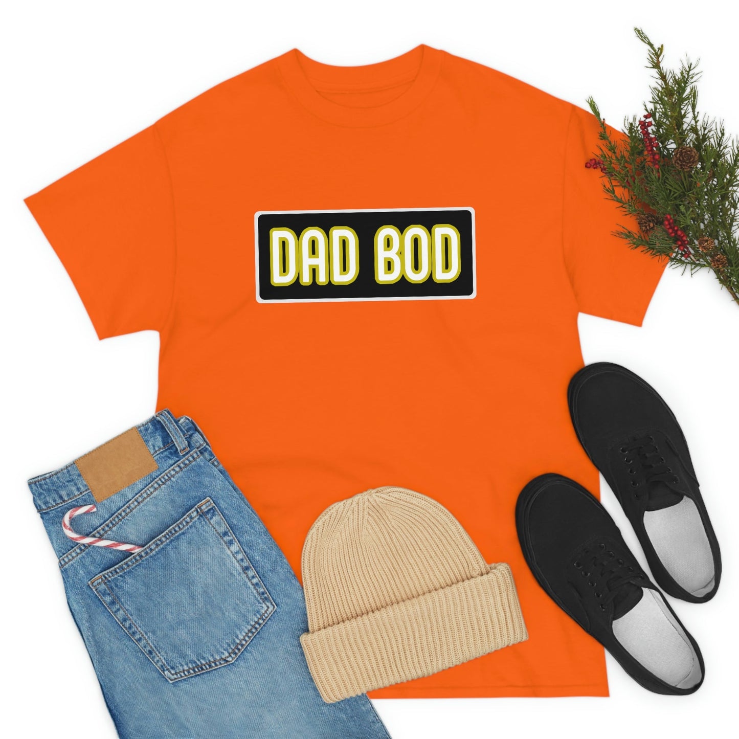 Dad Bod Unisex Heavy Cotton Tee Father Daddy Body Joke fun funny Present Gift