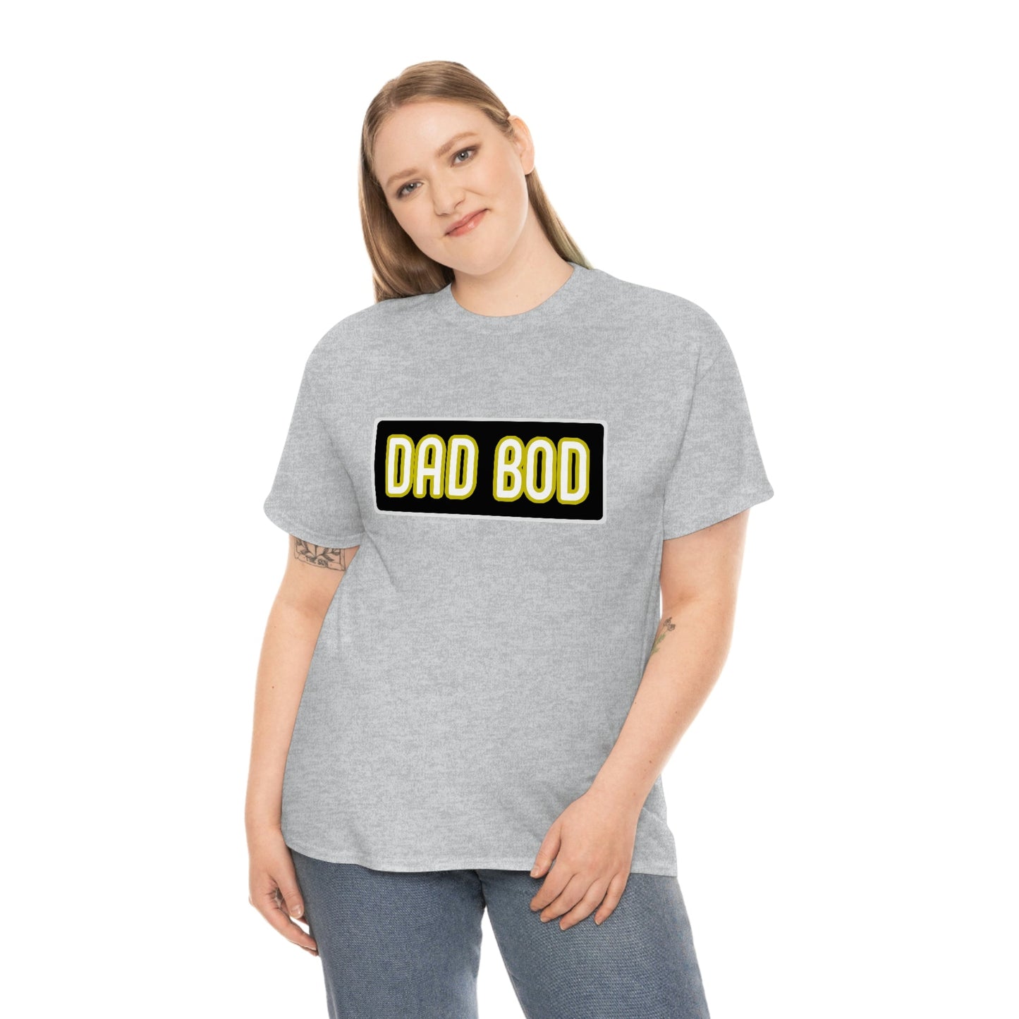 Dad Bod Unisex Heavy Cotton Tee Father Daddy Body Joke fun funny Present Gift