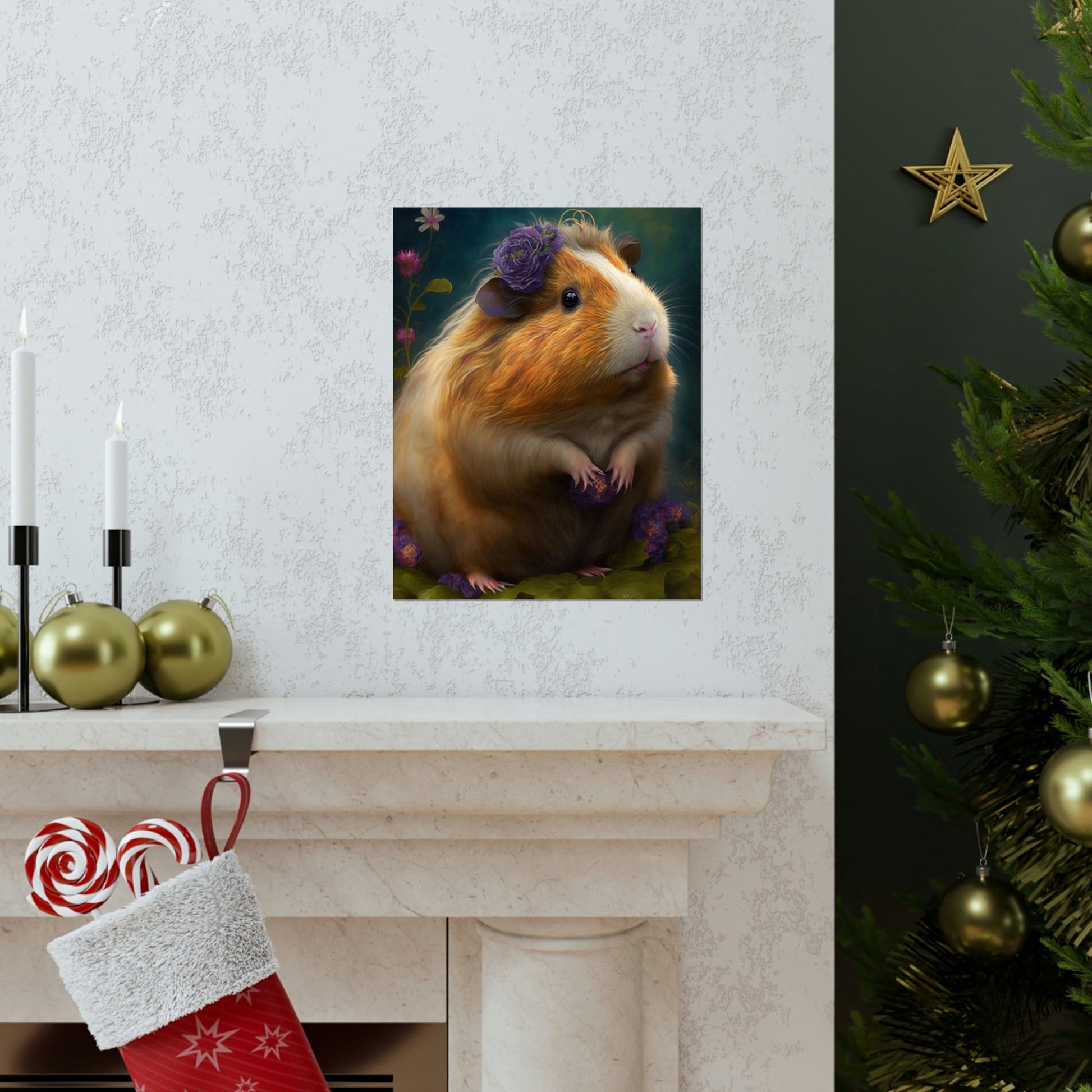 Day Dreaming Guinea Pig Premium Matte Vertical Posters