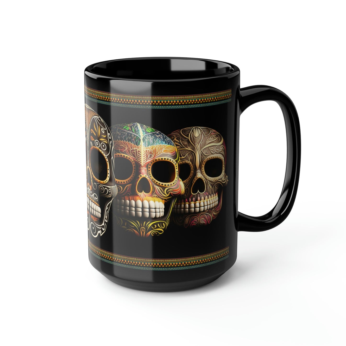 Day of the Dead Painted Skulls - 15 oz Coffee Mug