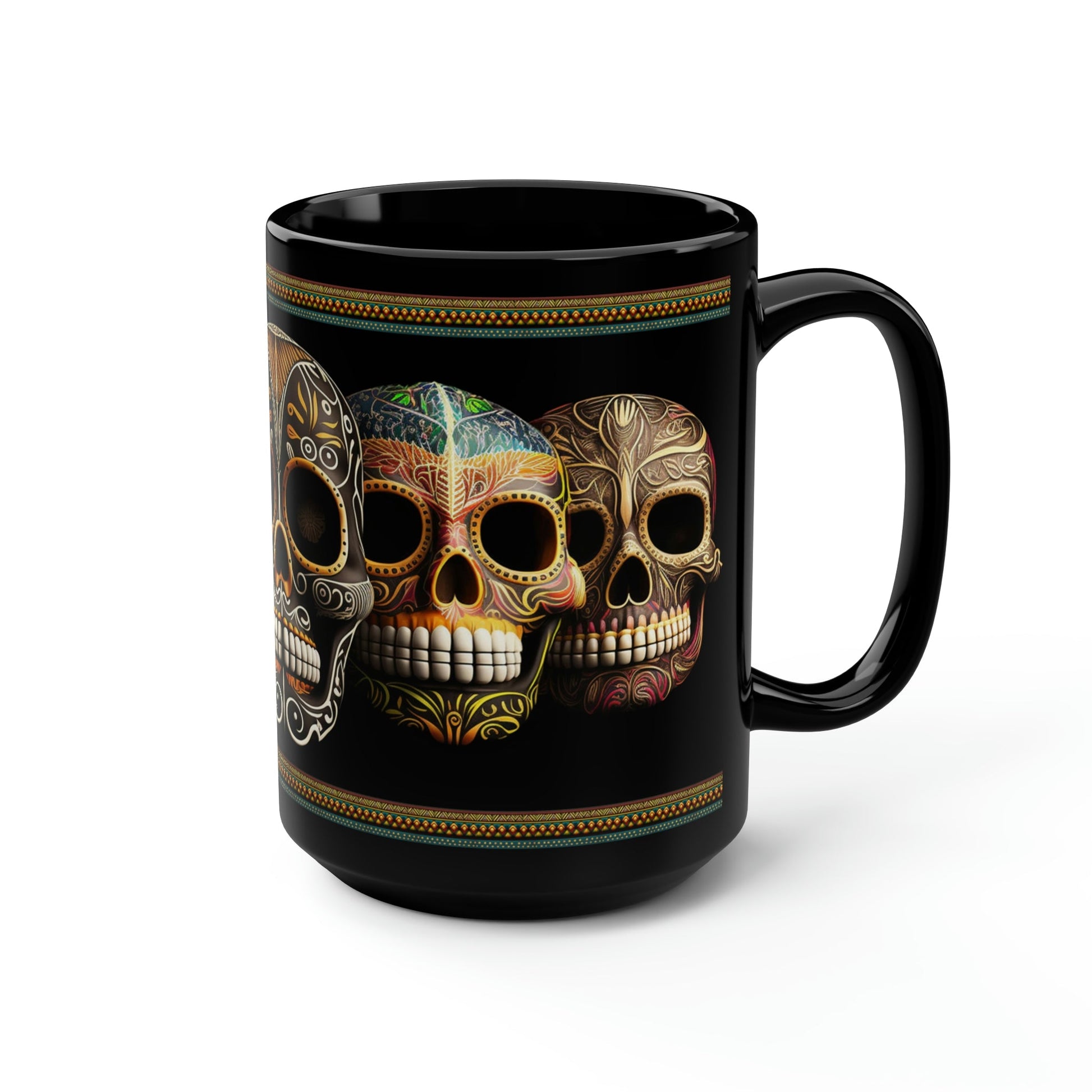 Day of the Dead Painted Skulls - 15 oz Coffee Mug