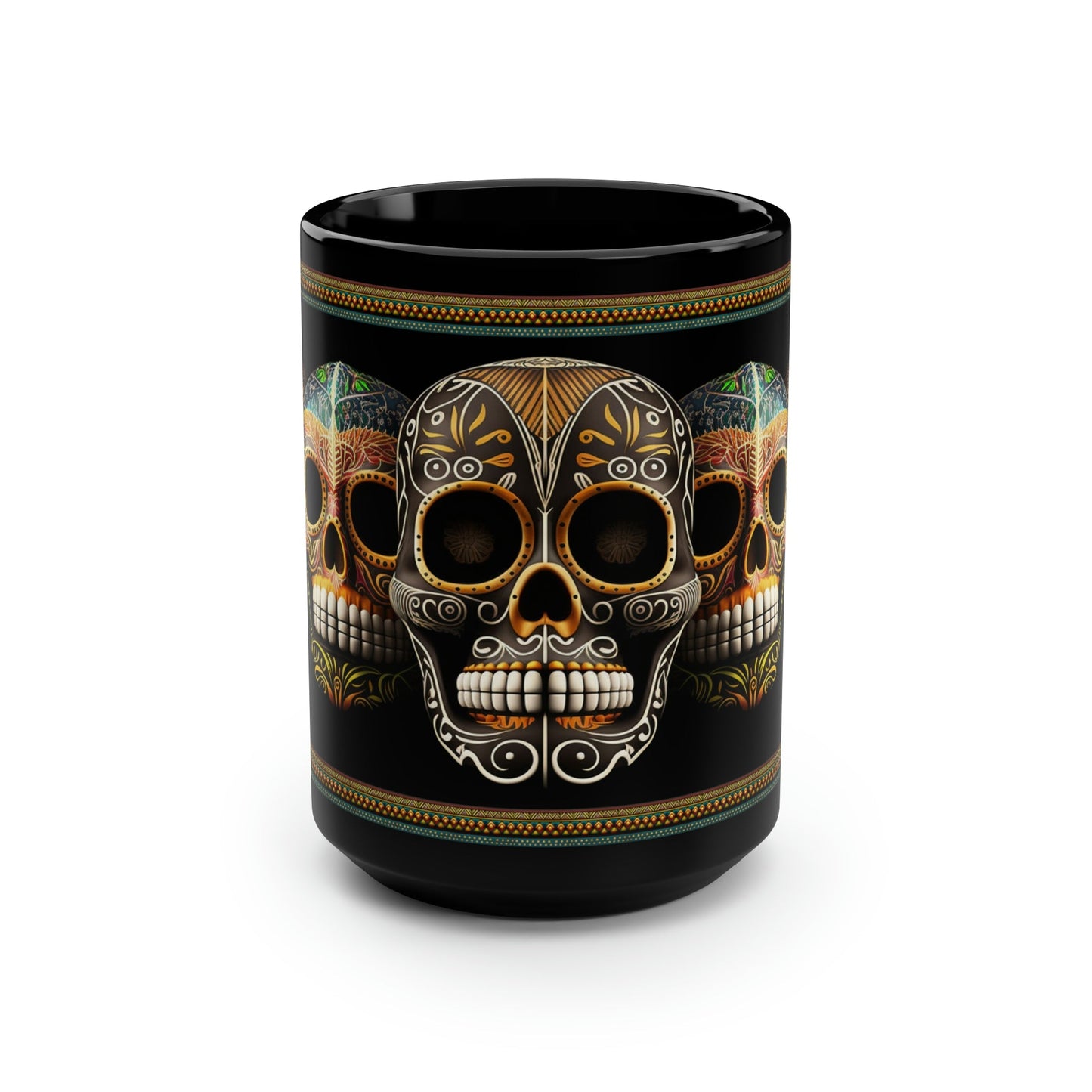 Day of the Dead Painted Skulls - 15 oz Coffee Mug