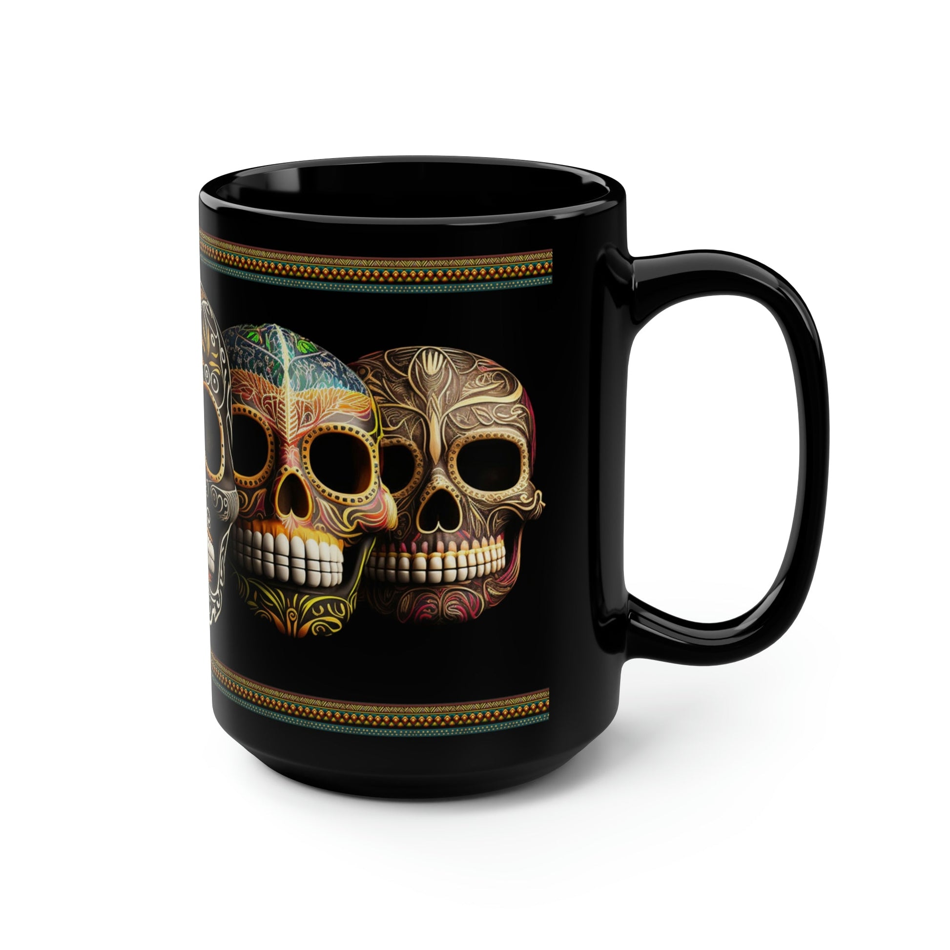 Day of the Dead Painted Skulls - 15 oz Coffee Mug