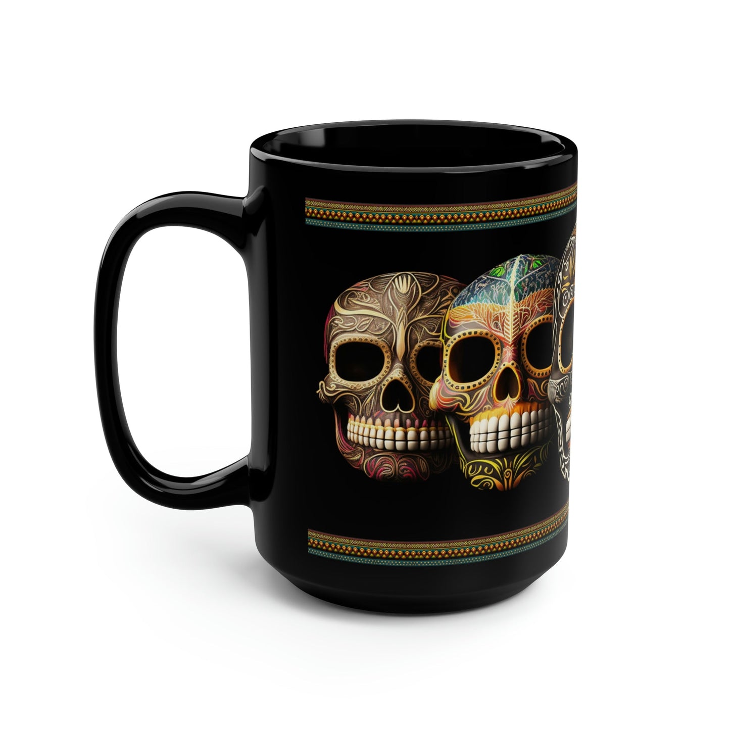 Day of the Dead Painted Skulls - 15 oz Coffee Mug