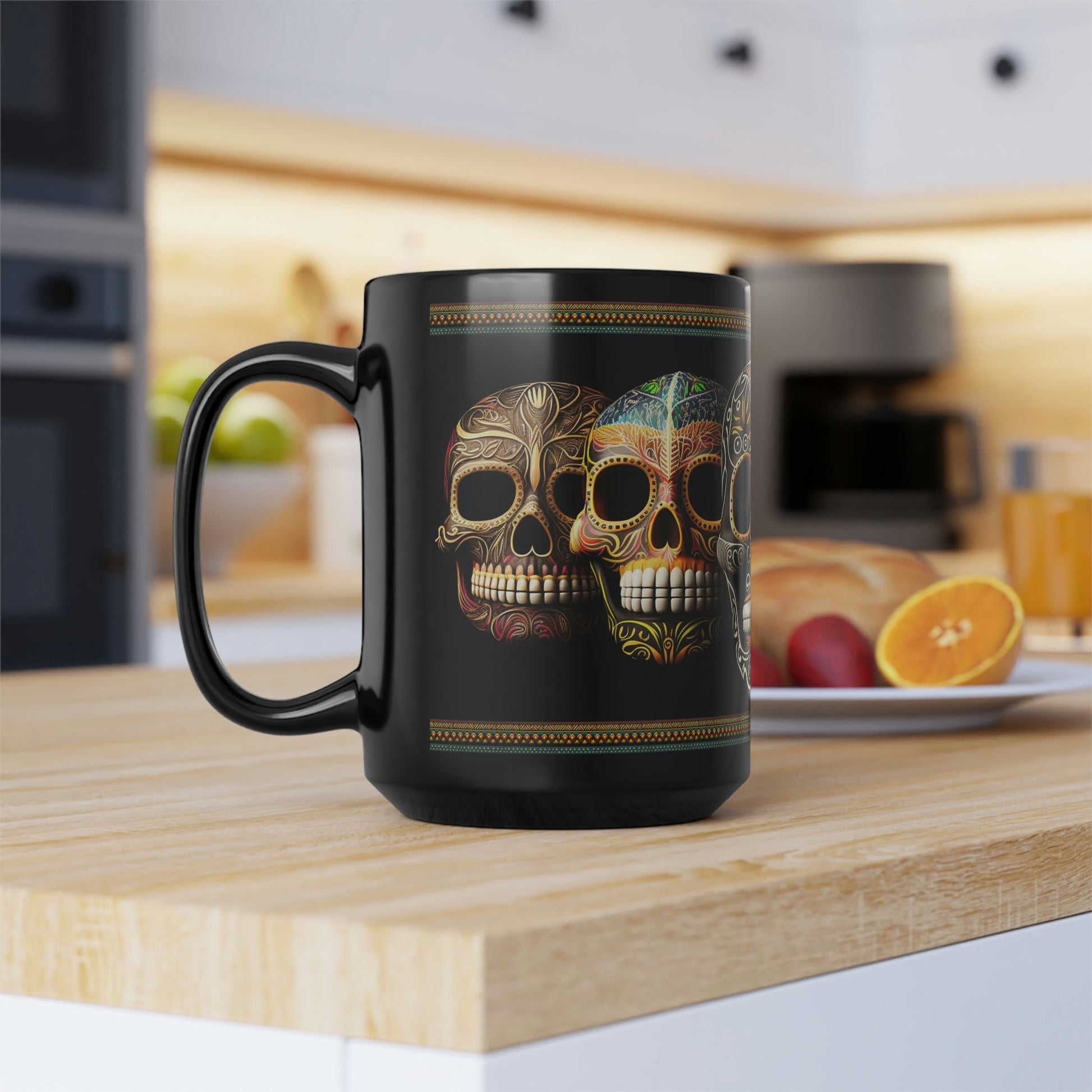 Day of the Dead Painted Skulls - 15 oz Coffee Mug