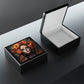 Day of the Dead Wooden Keepsake Jewelry Box with Ceramic Tile Cover