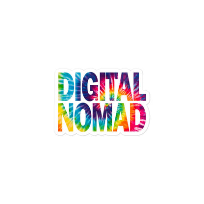 Digital Nomad Tie Dye Bubble-Free Stickers