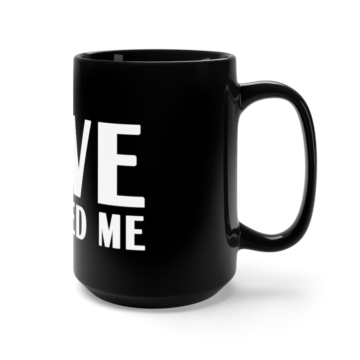 Dog Love Rescued Me Black Mug 15oz | Perfect gift for the dog lover in your family!