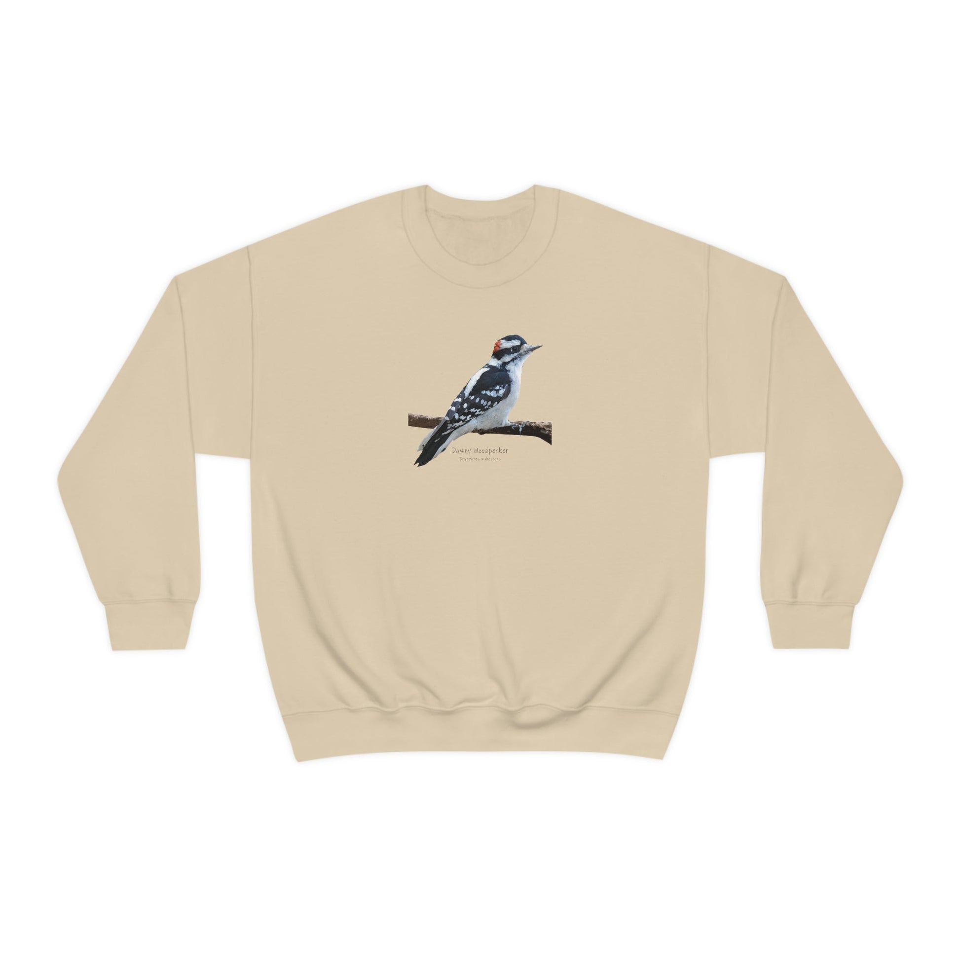 Downy Woodpecker (PS Dry Brush) Blend Crewneck Sweatshirt, Birds, Birding, Birder, Bird Watching, Bird Watcher, Birdwatcher Gifts,